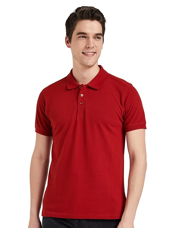 Symbol Men's Cotton Rich Solid Polo Tshirt | Collar Tshirts | Half Sleeves | Plain-Regular Fit - Image 2