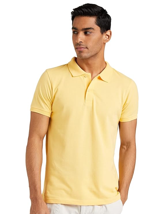Symbol Men's Cotton Rich Solid Polo Tshirt | Collar Tshirts | Half Sleeves | Plain-Regular Fit - Image 3